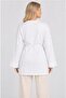 Textured Modal Tunic with Crew Neck and Waist Tie Detail - 4