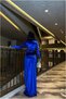 Flexible Slit V Evening Dress Velvet Fabric Dress Collar - 2