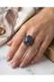 Bronze Women's Ring Authentic Copper Jewelry Lavina Oval Color Changing Healing Stone Adjustable Vintage - 3