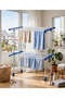 2-Tier Clothes Drying Rack with Wheels - Foldable Double Layer Laundry Rack - Stainless Steel Heavy Duty Movable Towel Drying Stand with Side Hooks - Large Capacity for Home and Balcony - 3