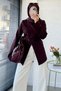 Premium Side Buttoned Back Tie Blouse - Purple