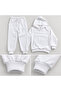 Girls' and Boys' Hooded Tracksuit Set – Cream - 8