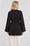 Textured Modal Tunic with Crew Neck and Waist Tie Detail - 2