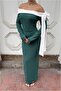 Krep Strapless Evening Dress Fabric Dress - 2