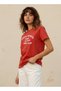 Cotton T-shirt with Text Embroidery - 5