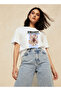 Cotton T-shirt with Floral Graphic Print - 3