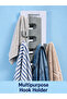 Multipurpose Hook Holder - Wall Mounted 4 Hooks Self Adhesive Towel Clothes Holder - 3