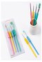 Paint Brush Set 4-Piece Round and Cut Tip 1 Pack Maxx 2110 Synthetic Quality Painter Brush Set Acrylic - 2