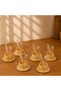 6Pcs Borosilicate Glass Cup Bamboo Tea Set for Office Home Office Kitchen - 2