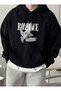 Unisex Romance Bird Printed Hooded Sweatshirt