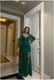 Heart Maxi Detailed Evening Dress Stone Dress Collar - 2