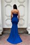 Crepe V Fish Evening Dress Fabric Dress Collar Cut - 4