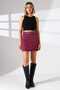 Mini Suede Skirt with Belt