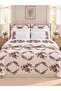 Efsun Cross-Stitch Embroidered Pique 100% Cotton 9-Piece Double Luxury Pique & Duvet Cover Set - 2