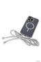 Zngzrmll Newface iPhone 13 Pro Case Divo Strap Magsafe Cover (233115) - Silver - 6
