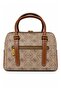 Unicorn Printed Front Pocket Cover Detailed Stylish Design Women's Daily Hand and Shoulder Bag Camel - 3