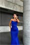 Flexible Lycra Maxi Strapless Evening Dress Fabric Dress - 3