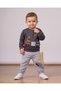 Boy's Seasonal 1-2-3-4 Year Old Teddy Bear Train 2 Threaded Top and Bottom 2-Piece Compact Set
