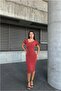 Sandy Fish Evening Dress Fabric Dress Midi Cut