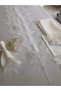Tableware Set Lady Gardenya Linen Dinner Set 160X220 Table Set for 12 People 26 Piece Runner Set Cream - 5