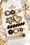 Black Gold Pearl and Stone Heart Star Flower 5-Piece Clasp Set Children's Hair Accessory - 2