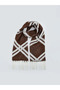 Brown Geometric Patterned Women's Scarf