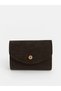 Brown suede look women's wallet