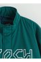 Green Comfortable Fit Mock Neck Men's Coat - 8