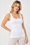 Women's 3-Pack 95% Cotton Square Neck Thick Strap Basic Undershirt - Flexible Soft Everyday Undergarment - 2
