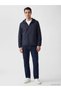 Navy Blue Regular Fit Hooded Men's Raincoat - 2