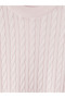 Pink Hair Braid Patterned Women's Knitwear Sweater - 6