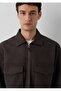 Oversized Men's Outer Shirt with Zipper Pocket Detail. - 4