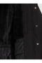 Black Regular Fit Hooded Men's Coat - 7