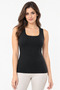 Women's 2-Pack 95% Cotton Square Neck Thick Strap Basic Undershirt - Flexible Soft Everyday Undergarment - 3