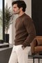 Men's Crew Neck Knit Sweater – Slim Fit, Long Sleeve - 3