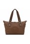 Women's 6011 Brown Hand and Shoulder Bag with Zipper, Large Size Sports Model Daily Bag - 6