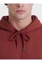 Burgundy Men's Thick Hoodie - 3
