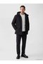 Black Regular Fit Hooded Men's Puffer Jacket - 2