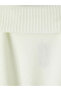 White Boat Neck Women's Knitwear Sweater - 7
