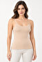 Women's 2-Pack 95% Cotton Bra Singlet with Support Thin Straps Tank Top - Flexible Soft Everyday Underwear - 3
