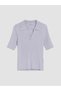Blue Polo Neck Women's Knitwear Sweater