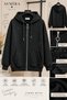 Women's Stone Detailed Sports 3 Thread Black Tracksuit Set - 3