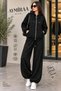 Women's Glittery 3 Thread Sports Tracksuit Set
