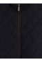 Navy Blue Regular Fit High Collar Men's Knitwear Cardigan - 3