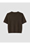 Brown Crew Neck Bow Embroidered Women's Knitwear Sweater - 7