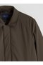 Khaki Standard Fit Shirt Collar Men's Coat - 8