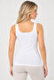 Women's 3-Pack 95% Cotton Square Neck Thick Strap Basic Undershirt - Flexible Soft Everyday Undergarment - 4