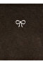 Brown Crew Neck Bow Embroidered Women's Knitwear Sweater - 6