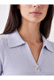 Blue Polo Neck Women's Knitwear Sweater - 6