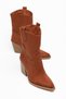 Women's Cowboy Boots - Pointed Toe Thick Heel - 3